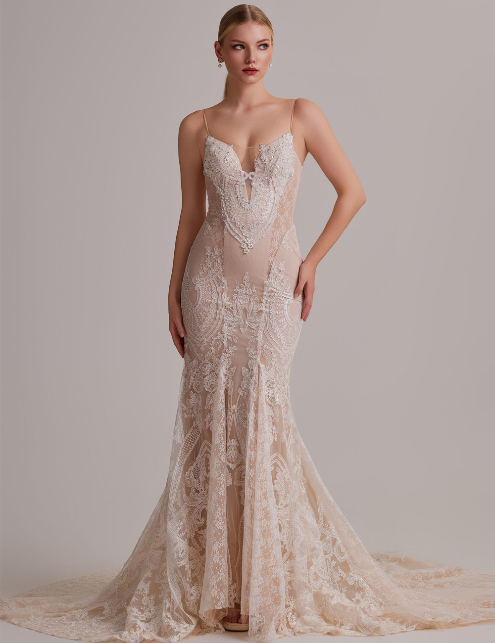 Elegant Lace Mermaid Wedding Dress