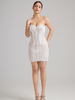 Elegant Beaded Fringe Mini Dress for Bridal After-Party