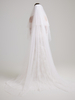 Plain double-layer long veil