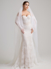 Plain double-layer long veil