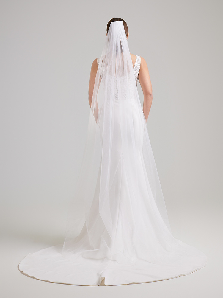  Off-the-Shoulder Beaded Mermaid Wedding Gown