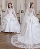 3/4 Sleeve Corset Lace Ball Gown Flower Girl