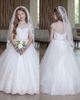 Cap Sleeve Illusion Neck Lace Tulle Ball