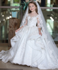 3/4 Sleeve Corset Lace Ball Gown Flower Girl