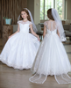 Cap Sleeve Lace Tulle Flower Girl