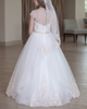 Cap Sleeve Illusion Neck Lace Tulle Ball