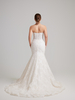 Strapless lace fishtail wedding dress